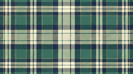 Seamless plaid pattern design, green background for textile, clothing, tablecloth and fashion.