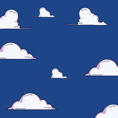Cartoon Clouds Vector Illustration &ndash; Cute and Fluffy Sky Elements