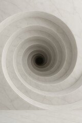 Obraz premium Abstract swirling vortex tunnel with dark center and light edges