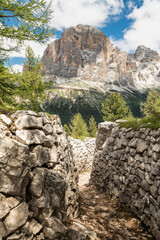 Historic WWI Trenches in the Dolomites’ Cinque Torri Region