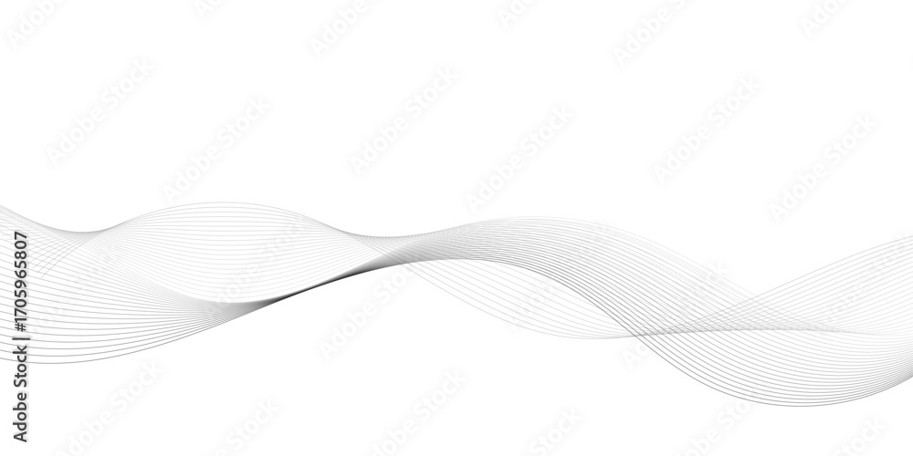 Poster abstract gray wave pattern on white background. elegant, minimalist abstract image featuring flowing