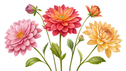 Obraz premium Colorful mixed flower bunch PNG pack with roses, lilies, tulips, sunflowers, orchids, peonies, and wildflowers, transparent background for greeting cards, banners, e-commerce, and floral designs