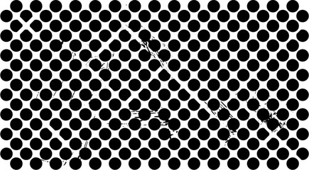 abstract background pattern, with circles, dots, lines, paint strokes and splashes, black and white