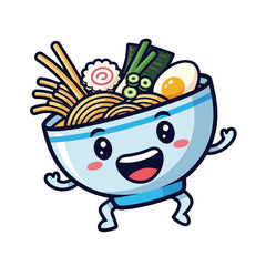 cartoon illustration of a man with a suitcase