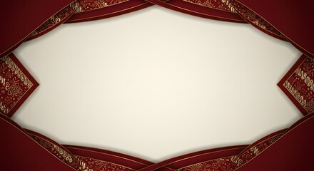 Elegant Decorative Frame with Ornate Pattern for Text or Design, Featuring a Rich Burgundy Color Scheme