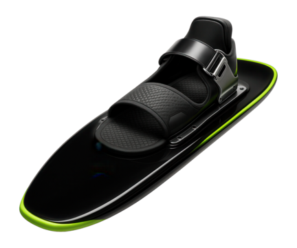 Monoski with a wide tail and cushioned footbed for great buoyancy and comfort