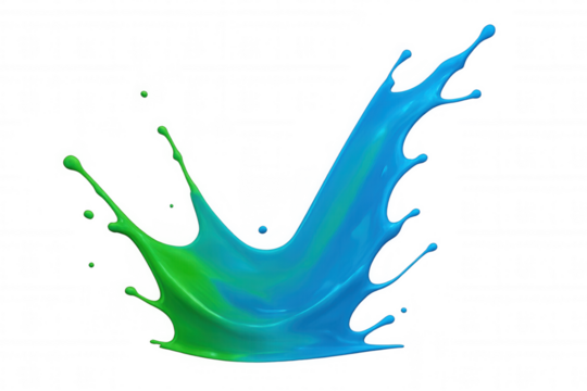 Vibrant paint splattering against transparent backdrop, highlighting artistic creativity and dynamic visual design elements