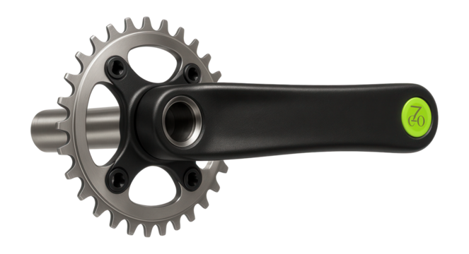 Offset crankset for fat bikes with wide tire clearance