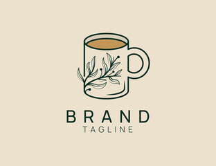 Coffee and tea logo design vector. Coffee cup, tea cup vector logo design. Cafe icon symbol