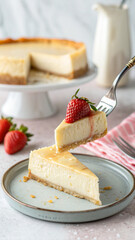 cheesecake with strawberries