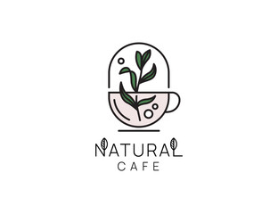 Coffee and tea logo design vector. Coffee cup, tea cup vector logo design. Cafe icon symbol