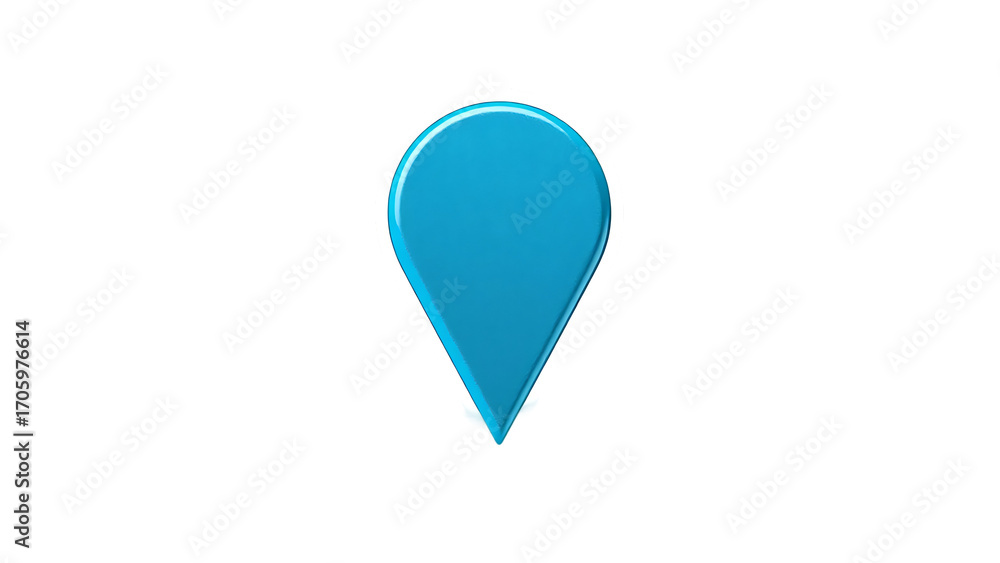 Poster 3d location pin sticker map symbol on transparent background isolated on white background