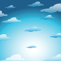 Cartoon Clouds Vector Illustration – Cute and Fluffy Sky Elements
