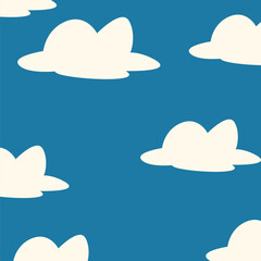 Cartoon Clouds Vector Illustration &ndash; Cute and Fluffy Sky Elements