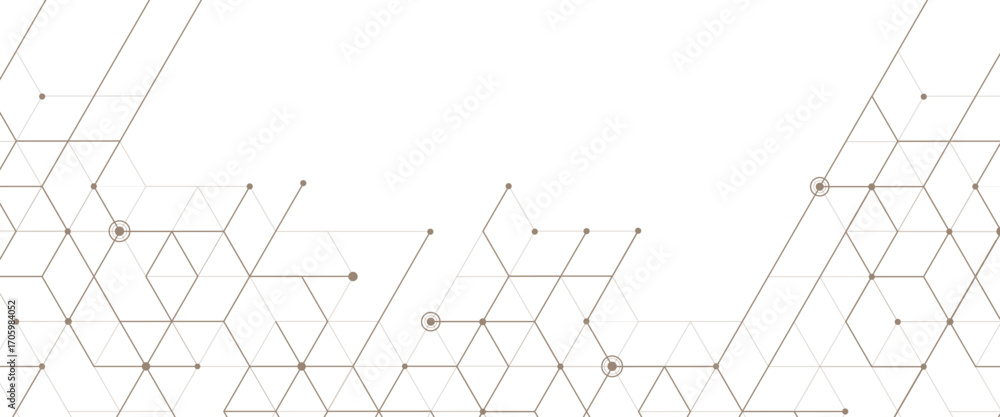 Aufkleber vector abstract minimal geometrical futuristic tech geometric white triangles lines and dots backgro