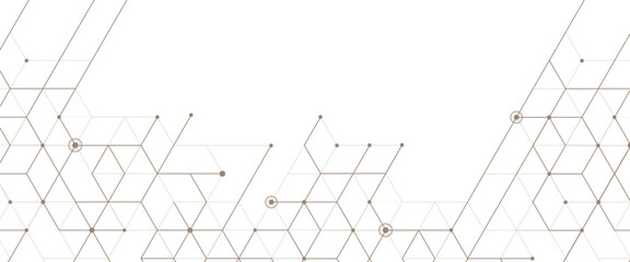 Vector abstract minimal geometrical futuristic tech geometric white triangles lines and dots background