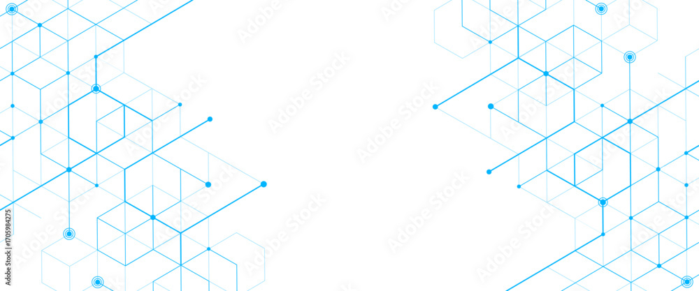 Aufkleber vector abstract minimal geometrical futuristic tech geometric blue triangles lines and dots backgrou