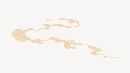 Japanese oriental smoke, abstract illustration