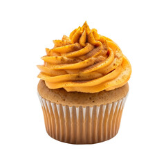 Delicious pumpkin spice cupcake topped with cinnamon buttercream frosting, a perfect fall dessert