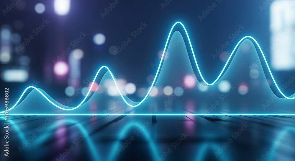 Poster data visualization abstract: an eye-catching digital rendering features an abstract visual of fluctu