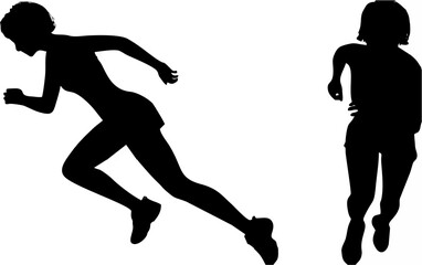 Runner silhouette Vector.eps