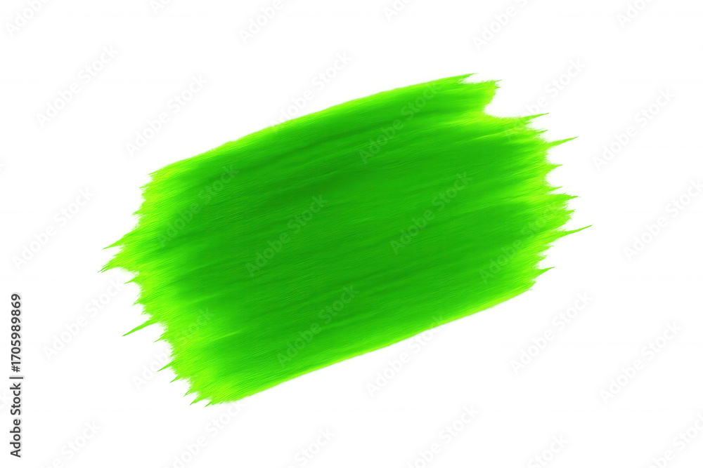 Aufkleber green paint brush stroke creating dynamic, textured visual effect on transparent background, enhanci