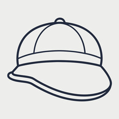 Minimalist single line drawing of a classic fedora hat clean and modern design for fashion or branding