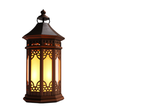 Garden lantern isolated on transparent background