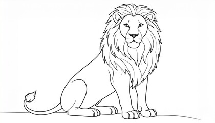 Obraz premium Majestic Lion Illustration - A Powerful Symbol of Strength and Royalty