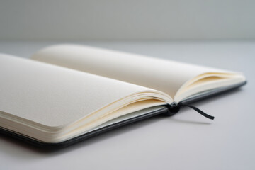 minimalistic designer notebook for musicians featuring ar song lyrics in blurred white text bars