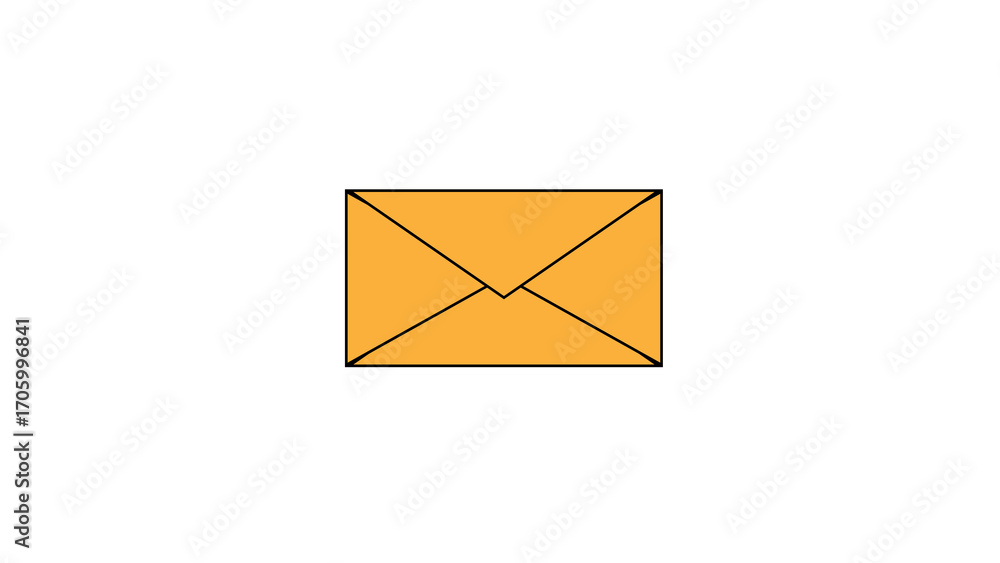 Poster envelope icon design illustrating communication correspondence exchanging messages and delivering in