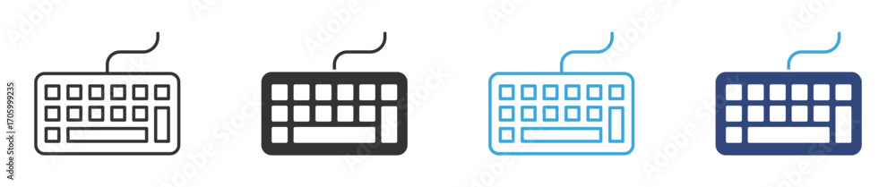Fototapete keyboard icon. computer keyboard signs. keypad vector. technology tool keyboard. vector illustration