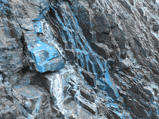 Fototapeta premium Blue Haze Trend. Blue Haze Color. Blue Haze. Blue Haze Texture. Design Art. Geodesy Geology. Blue Minerals. Blue Rock