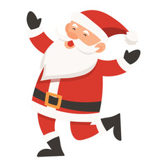 cartoon santa claus  in a funny pose