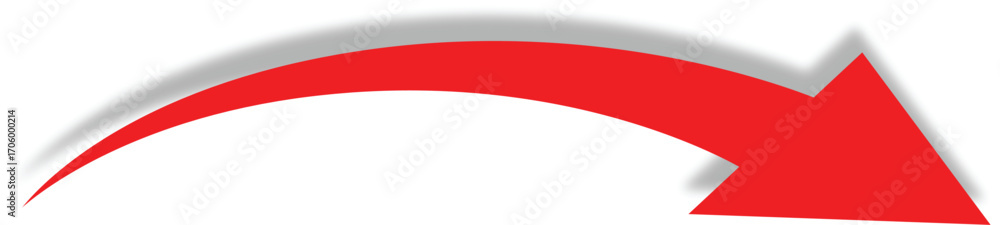 Wall mural arrow flat style icon on transparent background. curve arrow icon. arrow icon for your web site