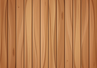 Fototapeta premium Vector wooden panel background. Horizontal realistic brown wood grain texture, natural textured wall, top view of empty wooden floor. Vintage parquet, textured surface with beige wood planks backdrop.