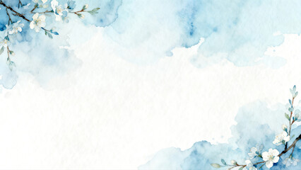 Watercolor Flower Border Design