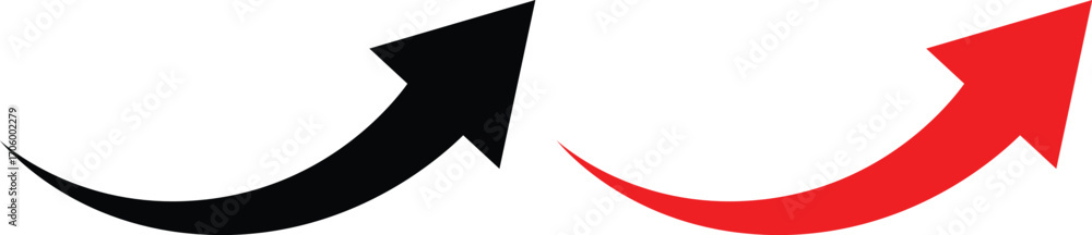 Sticker curve arrow icon. arrow flat style icon on transparent background. arrow icon for your web site desi