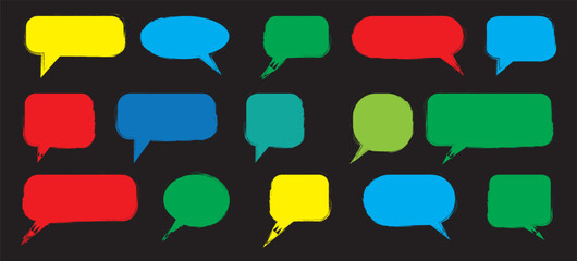 Set of speech bubbles. communication concept, Speak bubble text, vector set . the illustration depicts a speech bubble. Set of speech bubble icons. 