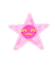pink star on white background