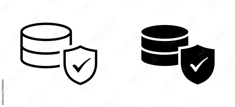 Aufkleber database and secure icon