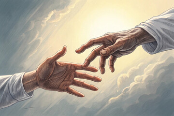 handshake in the sky