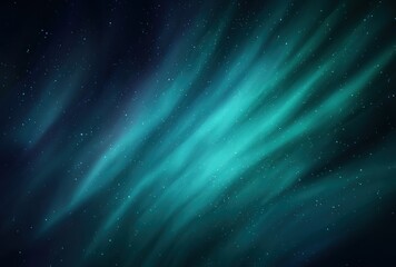 Obraz premium Aurora-like diagonal streaks of turquoise and darker blue swirl with small white specks, resembling a distant galaxy or celestial phenomenon