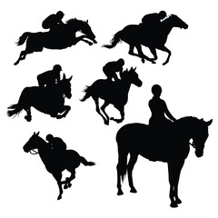 Horse Silhouette in Solid Black Vector Style for Animals, Wildlife, and Graphic Design