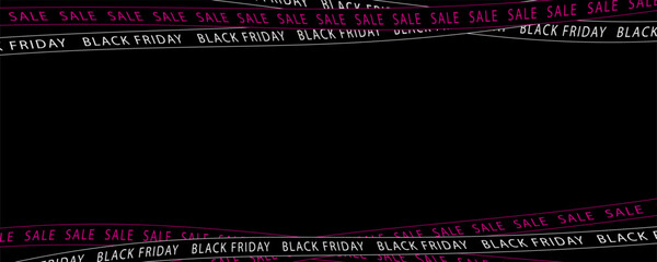 Banner for Black Friday. Modern minimal text symbol of Black Friday. Design template for Black Friday sale, promotion, advertising and social media ad