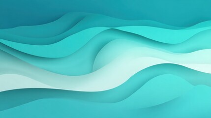 Fototapeta premium Abstract teal and white waves