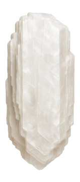 Massive barite crystal displaying tabular habit and pearly white luster
