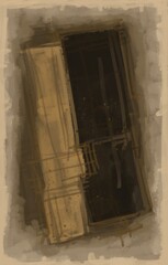 Abstract image for printing. Picture for modern interiors. The picture is painted by hand on a tablet. © neurostructure