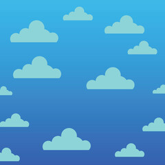 Cartoon Clouds Vector Illustration &ndash; Cute and Fluffy Sky Elements