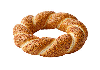 Sesame Seed Ring Bread isolated on transparent background